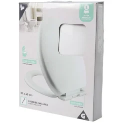 Abattant WC blanc avec frein de chute < Gifi Best