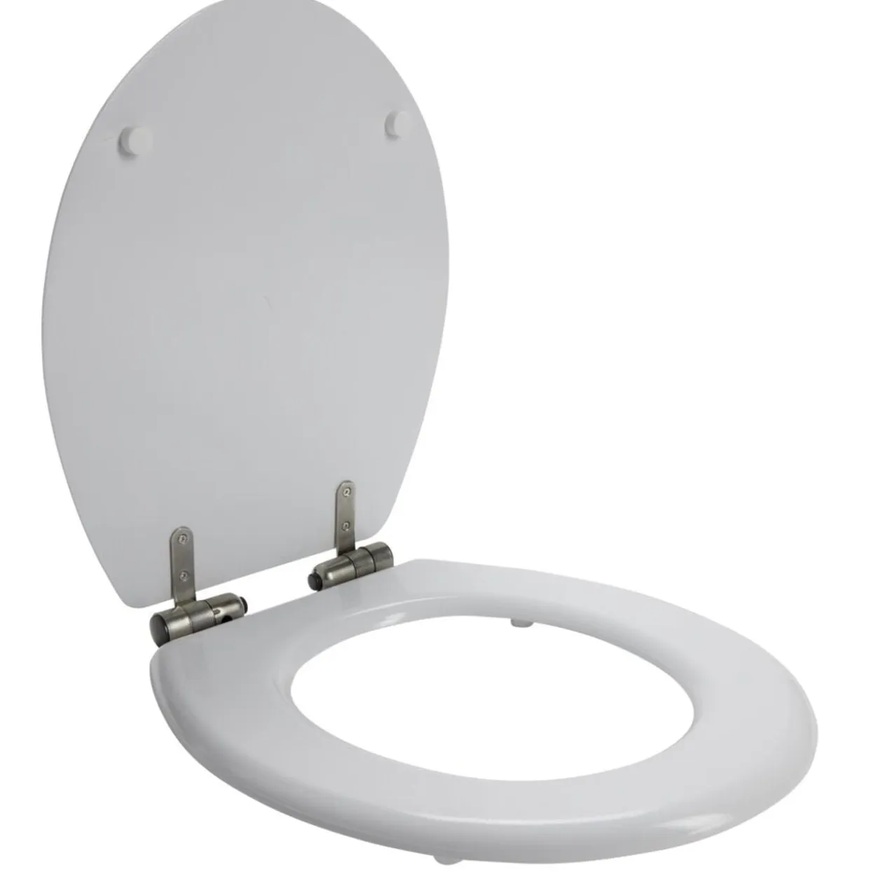 Abattant WC bois blanc motif granit déclipsable frein de chute taille universelle