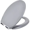 Abattant WC duroplast gris avec frein de chute déclipsable réglable < Gifi Online