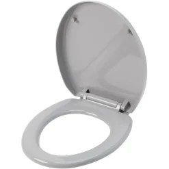 Abattant WC gris avec frein de chute < Gifi Outlet