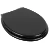 Abattant WC noir avec frein de chute réglable déclipsable 46x36cm < Gifi Clearance
