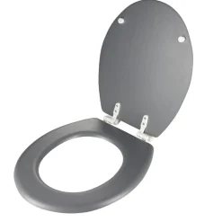 Abattant WC universel bois gris avec visserie < Gifi