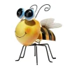 Abeille décorative à poser métal jaune et noir 14x18,5xH20cm
