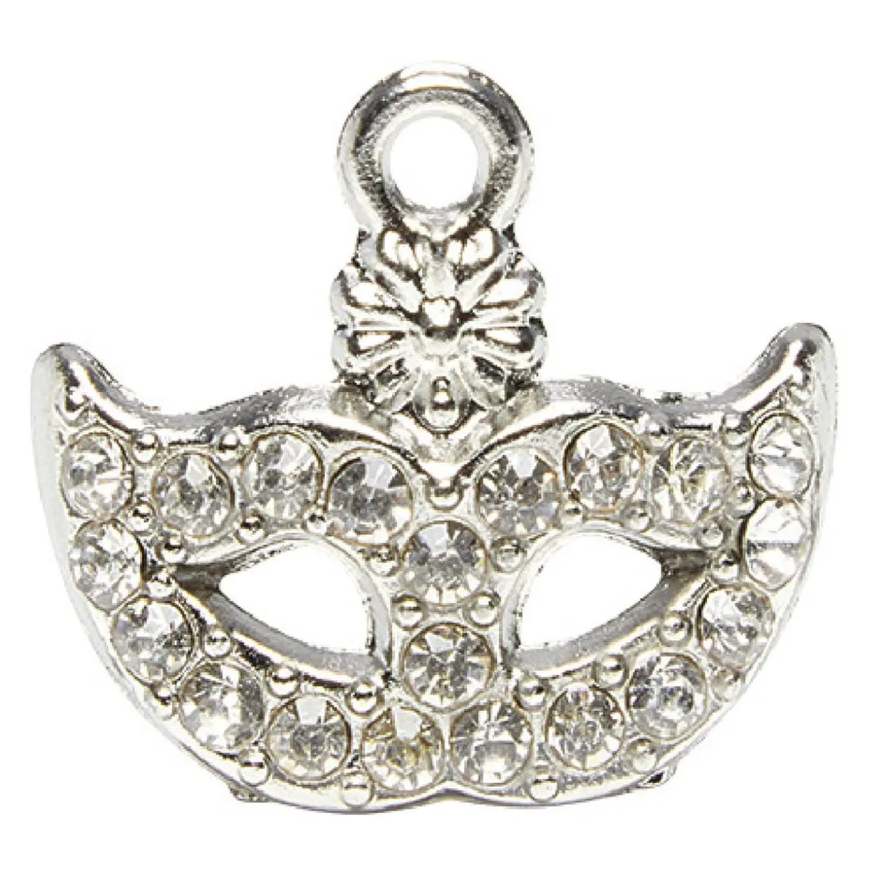 Accessoire bijou charms Masque Loup métal + pierre
