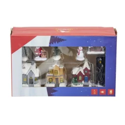 Accessoire pour village de Noël avec lumière 10 pièces < Gifi Online