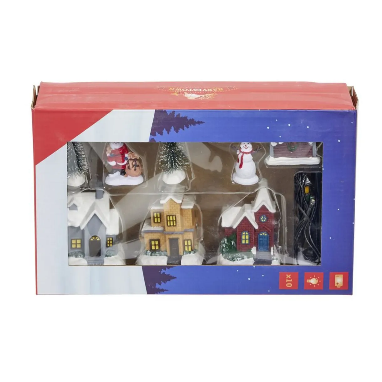 Accessoire pour village de Noël avec lumière 10 pièces < Gifi Online