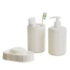 Accessoire salle de bain porte savon avec distributeur et gobelet