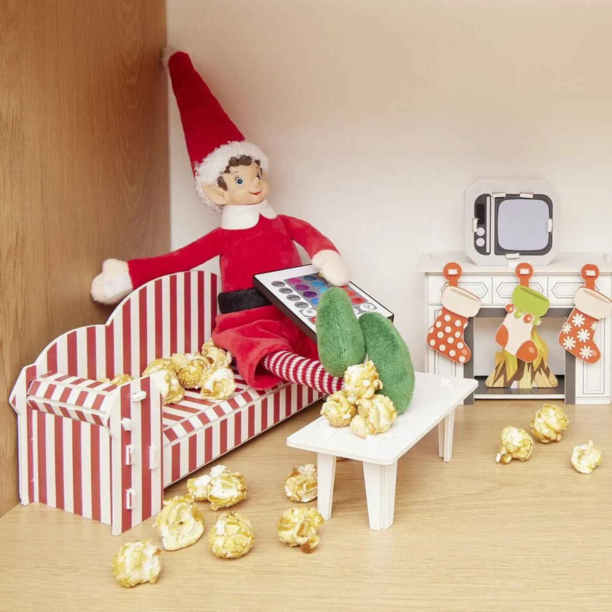 Accessoires de salon pour lutin farceur en carton à monter 6 pièces
