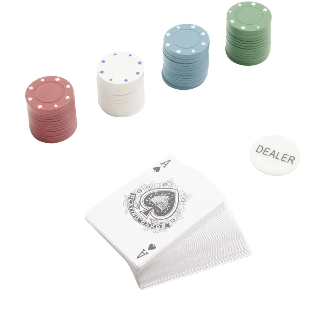 Accessoires pour poker 100 jetons et 1 jeu de cartes