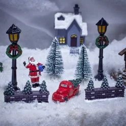 Accessoires village de Noël 8 pièces