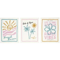 Affiche décorative x3 thème bord de mer 50x70cm (4 modèles) < Gifi Discount