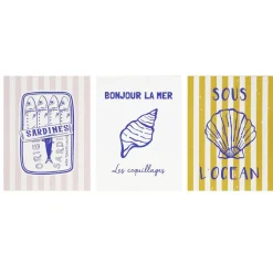 Affiche décorative x3 thème bord de mer 50x70cm (4 modèles) < Gifi Discount