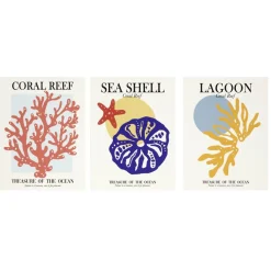 Affiche décorative x3 thème bord de mer 50x70cm (4 modèles) < Gifi Discount