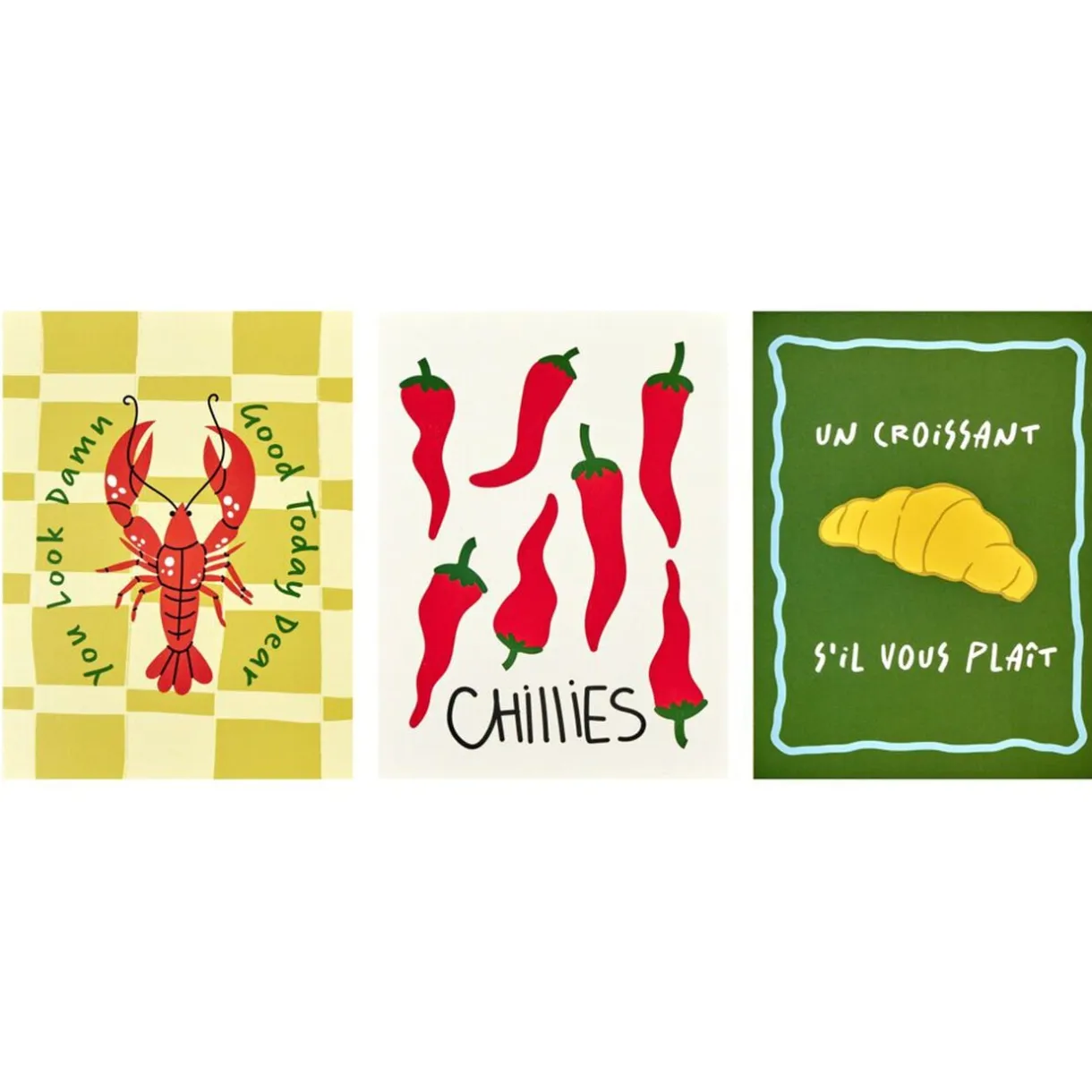 Affiche déco x3 papier thème cuisine 50x70cm (4 modèles) < Gifi New