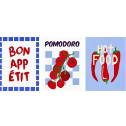 Affiche déco x3 papier thème cuisine 30x40cm (4 modèles) < Gifi Best