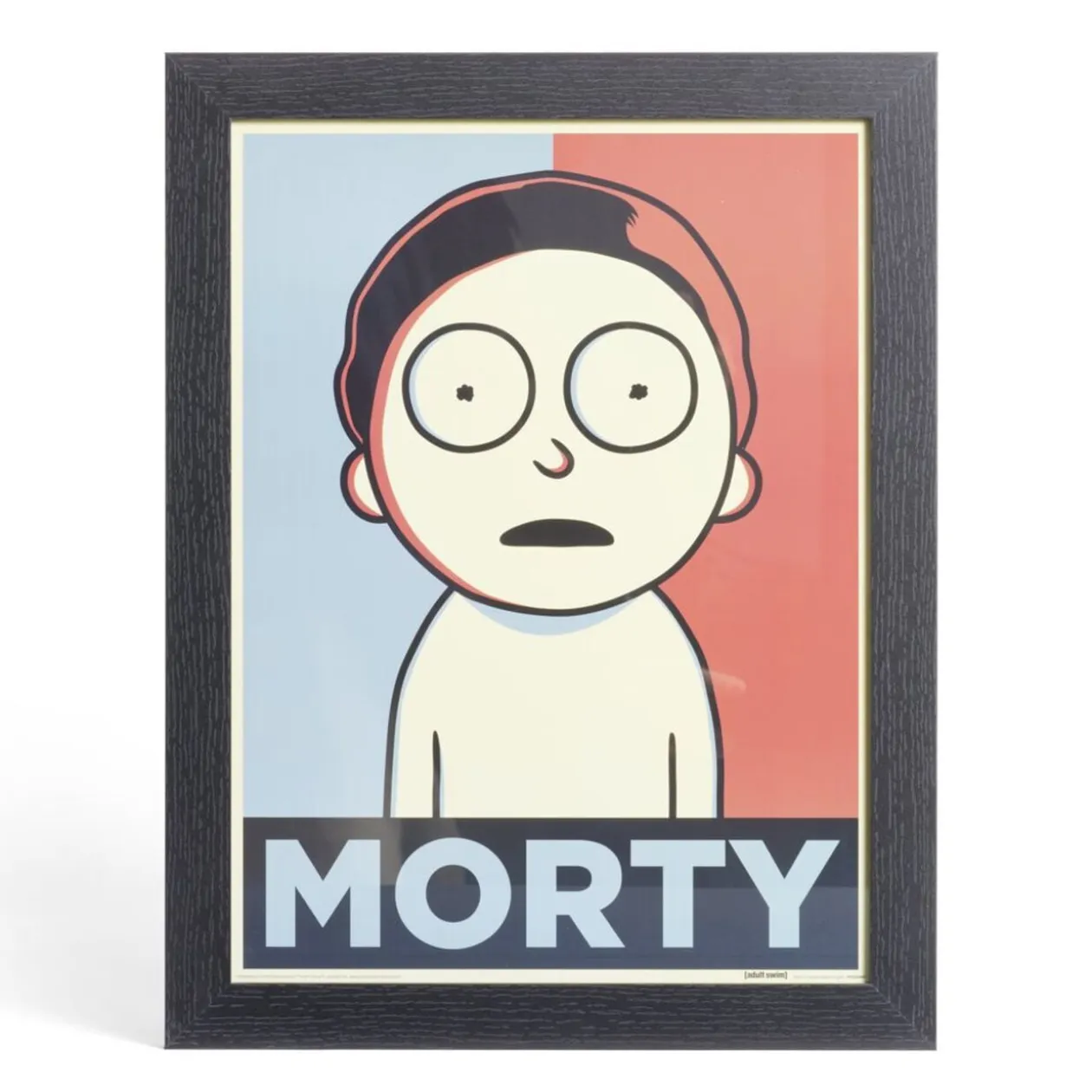 Affiche Morty Smith dans cadre bois noir 33,5x44,5xH1,5cm