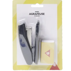 Agrafeuse grise en fer et plastique 11x3xH5cm < Gifi