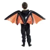 Ailes gonflables araignée Halloween noires et rouges - Taille unique