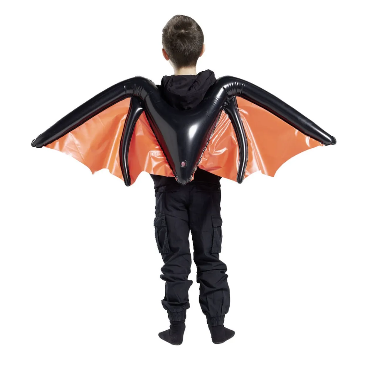 Ailes gonflables araignée Halloween noires et rouges - Taille unique