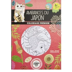 Album de coloriage adulte thérapeutique thème ambiance du Japon 21x29cm < Gifi Discount