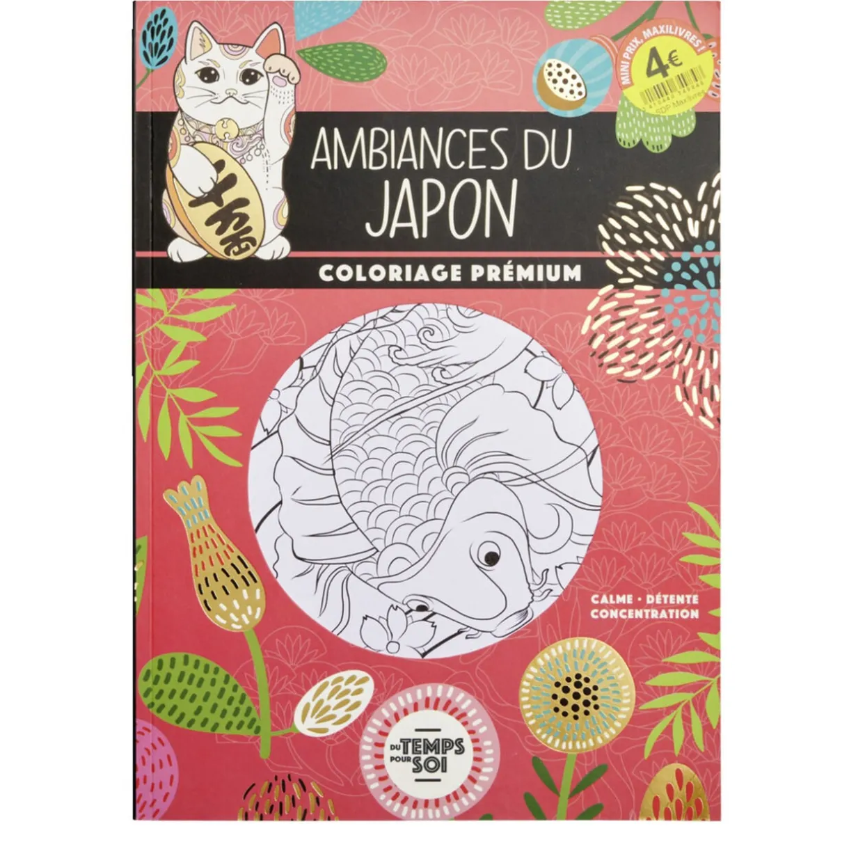 Album de coloriage adulte thérapeutique thème ambiance du Japon 21x29cm < Gifi Discount