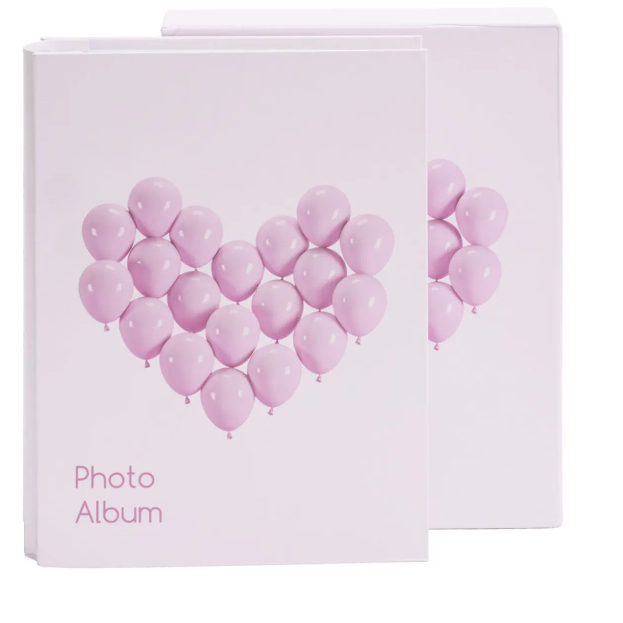 Album photo motif coeur 21x26cm - 2 modèles rose ou bleu