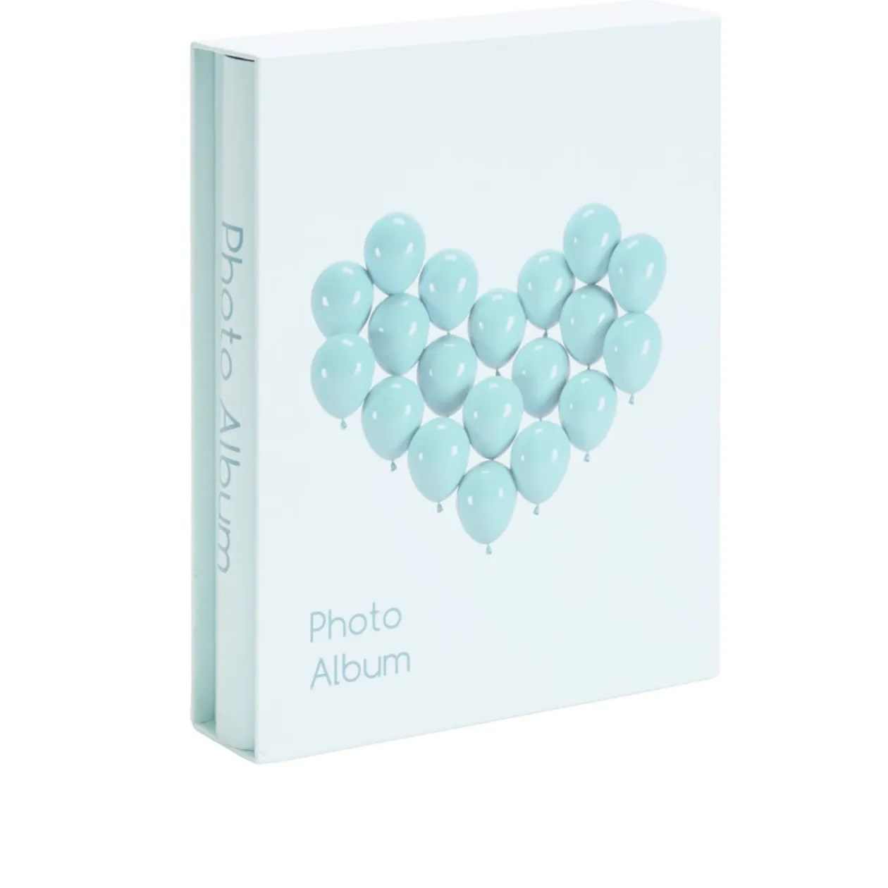 Album photo motif coeur 21x26cm - 2 modèles rose ou bleu