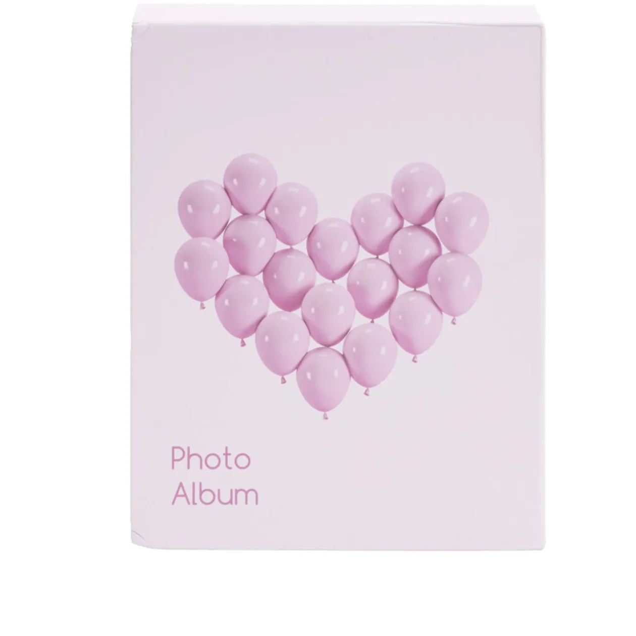 Album photo motif coeur 21x26cm - 2 modèles rose ou bleu