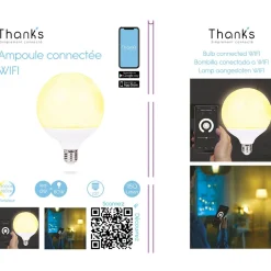 Ampoule LED connectée blanc ajustable E27 80 W < Gifi