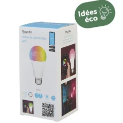Ampoule LED connectée couleurs changeantes E27 60 W < Gifi