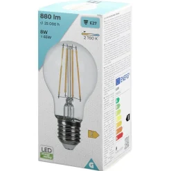 Ampoule LED à filament A60 E27 blanc < Gifi