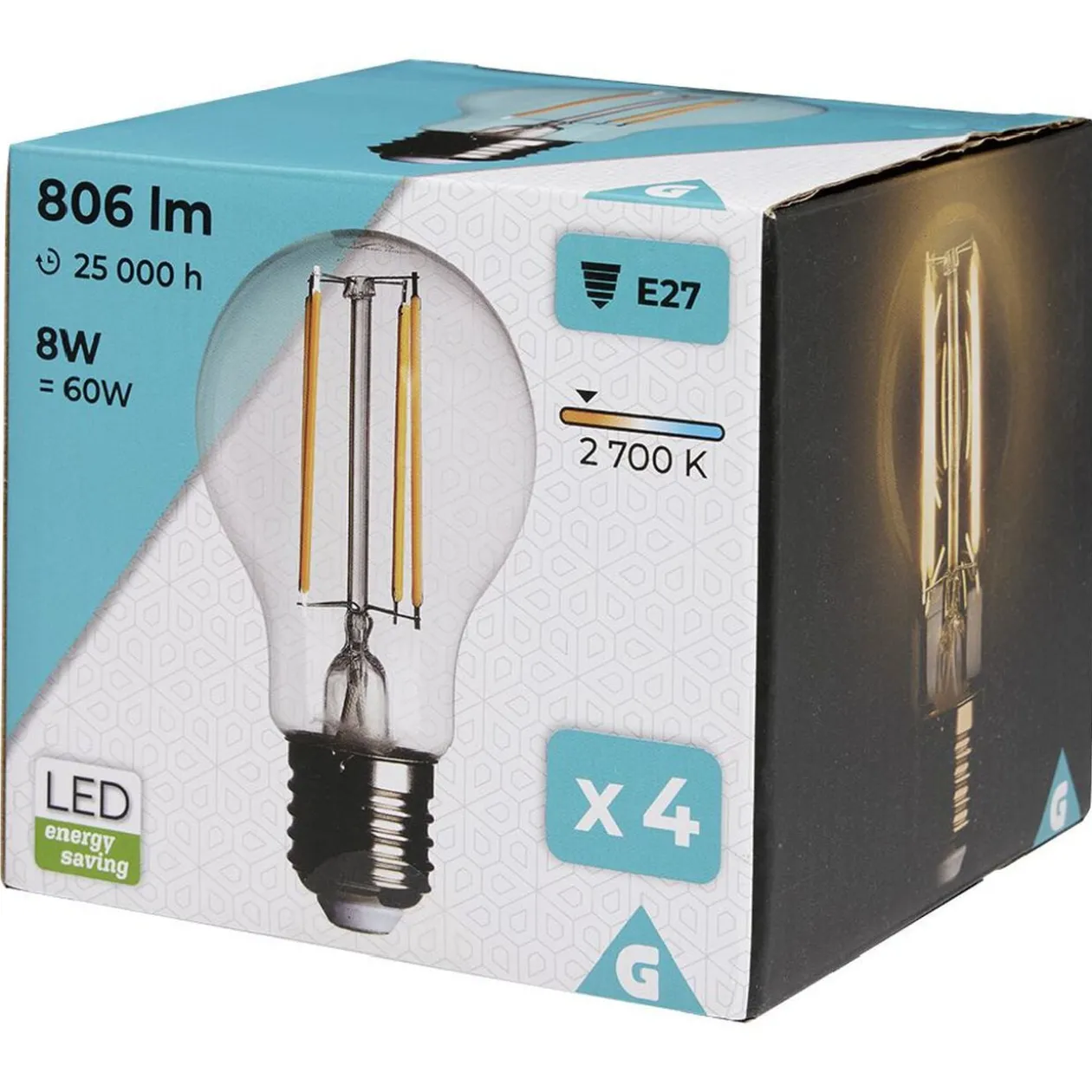 Ampoule led à 4 filaments E27