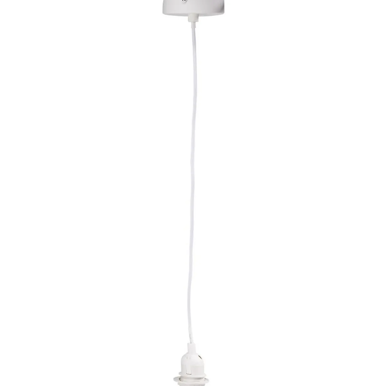 Ampoule suspendue câble blanc E27 Ø6xH120cm