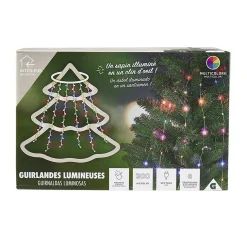 Anneau lumineux guirlande avec télécommande pour sapin multicolore < Gifi Sale