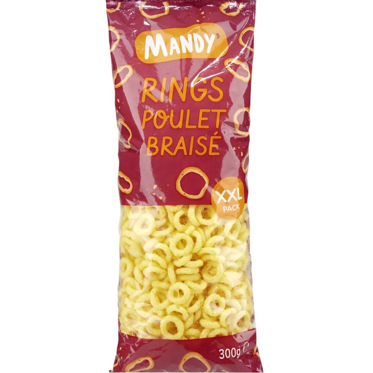Anneau maïs soufflé saveur poulet braisé format XXL 300gr < Gifi Discount