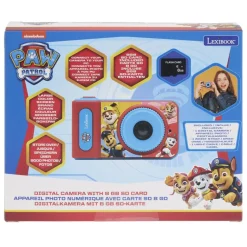 Appareil photo digital enfant Pat Patrouille carte SD 8G plastique rouge et bleu