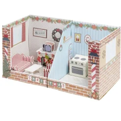 Appartement 2 pièces pour lutin farceur empilable en carton 30x30xH60cm < Gifi Hot