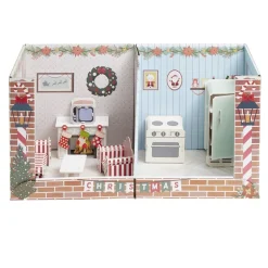 Appartement 2 pièces pour lutin farceur empilable en carton 30x30xH60cm < Gifi Hot