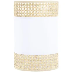 Applique cannage coton beige et blanc