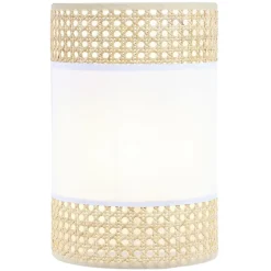 Applique cannage coton beige et blanc