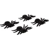 Araignée noire décoration Halloween x4