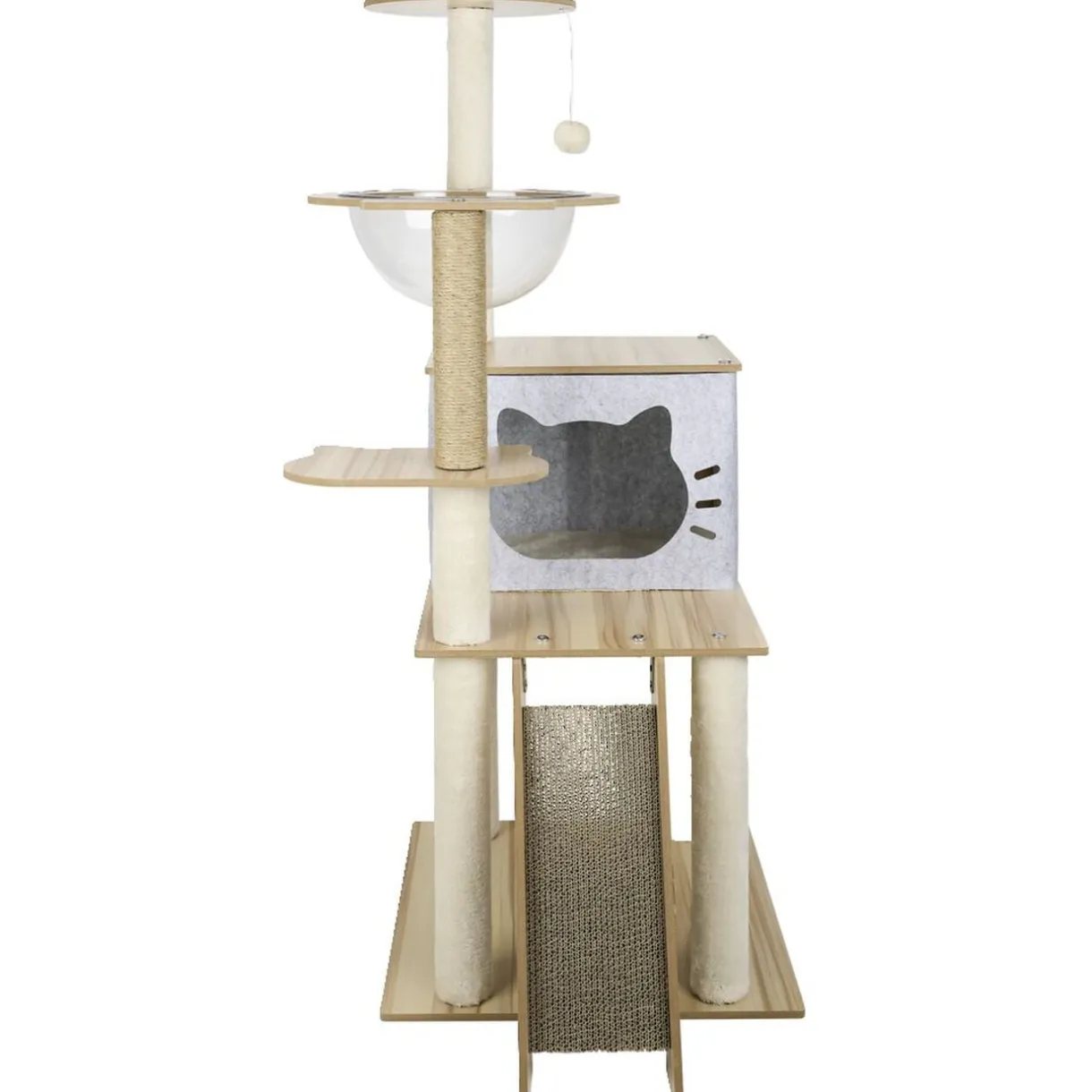 Arbre à chat avec couchages/griffoirs/balle 48x48xH120cm < Gifi Best