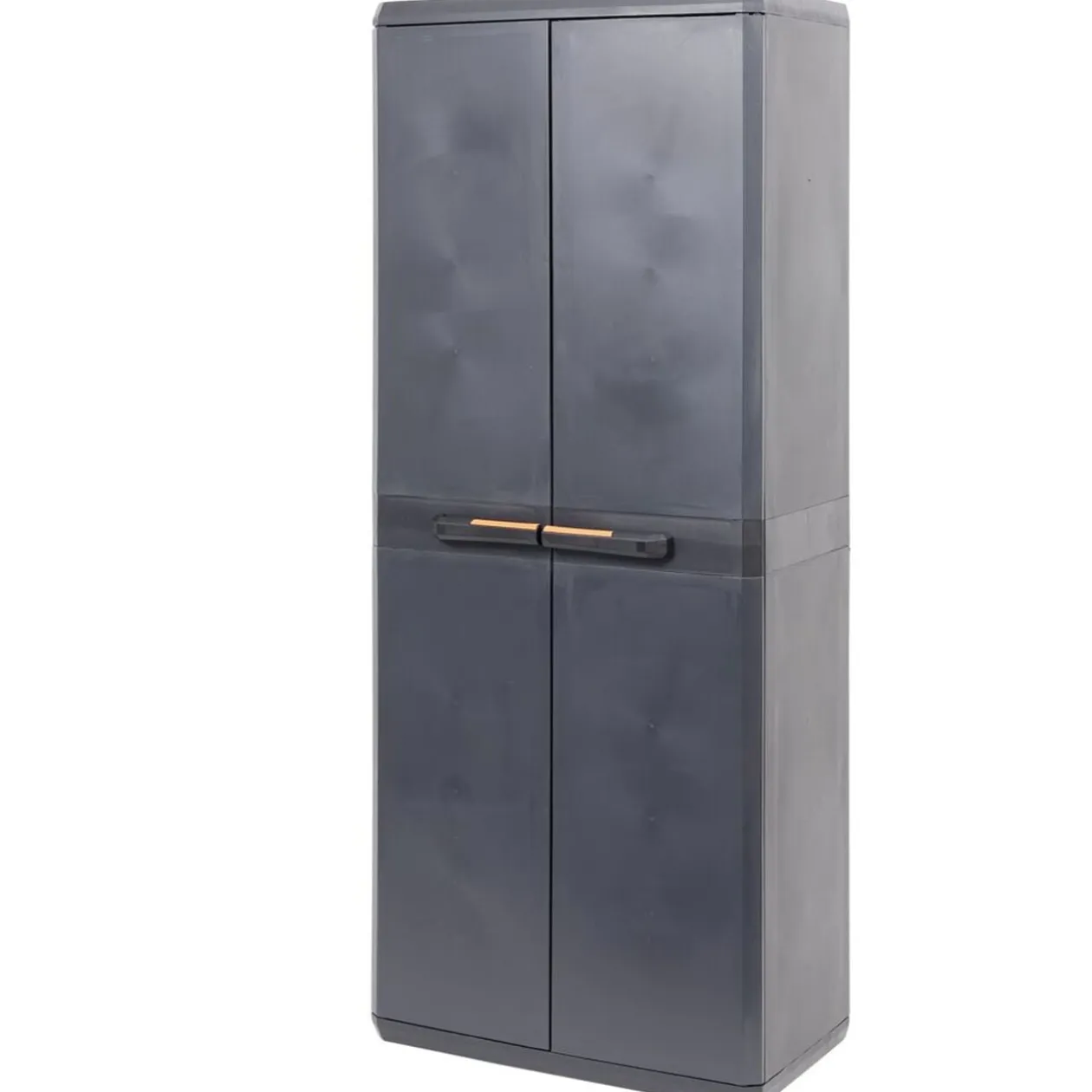 Armoire haute de garage plastique noire 3 tablettes 68x39xH166cm