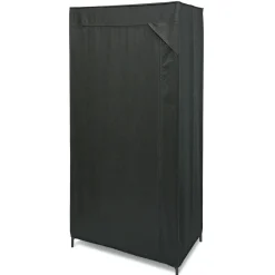 Armoire penderie en tissu noir 70x46xH146cm < Gifi Online