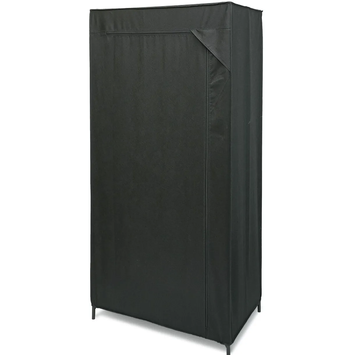 Armoire penderie en tissu noir 70x46xH146cm < Gifi Online