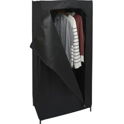 Armoire penderie en tissu noir 70x46xH146cm < Gifi Online