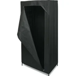 Armoire penderie en tissu noir 70x46xH146cm < Gifi Online
