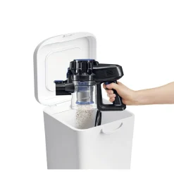 Aspirateur balai sans fil 6 accessoires CleanMaxx noir et bleu H109cm