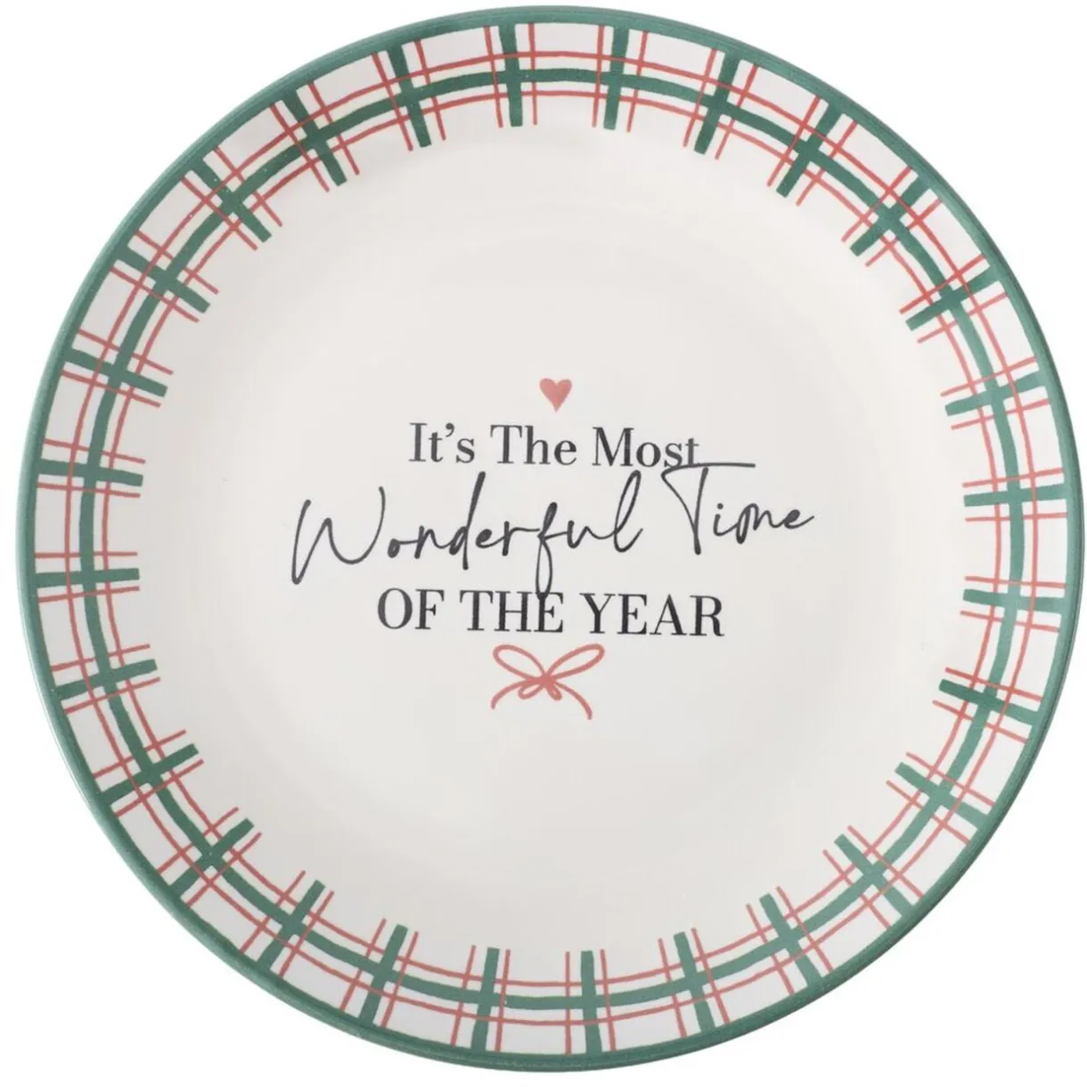 Assiete plate imprimé Noël contour motif jacquard faïence Ø20 cm < Gifi Best