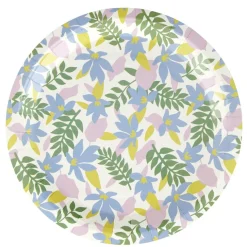 Assiette carton x8 motif fleuri Ø23cm (2 modèles) < Gifi